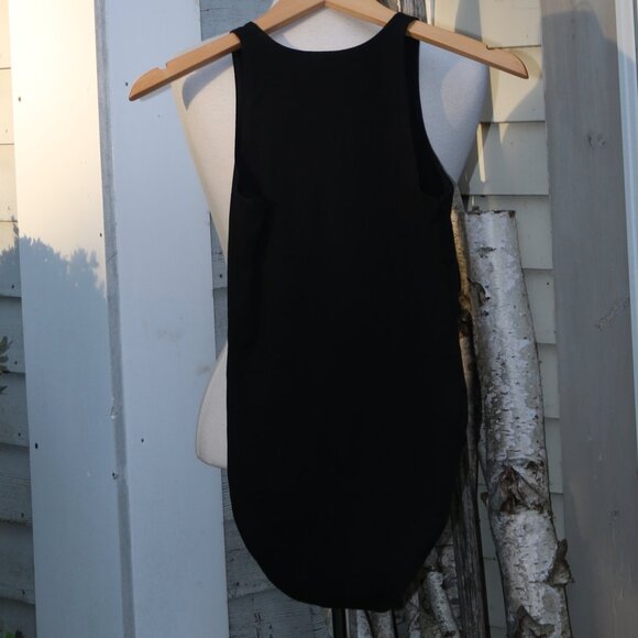 Victoria's Secret PINK Black Sleeveless Tank Logo Bodysuit Sz XS - Picture 5 of 6